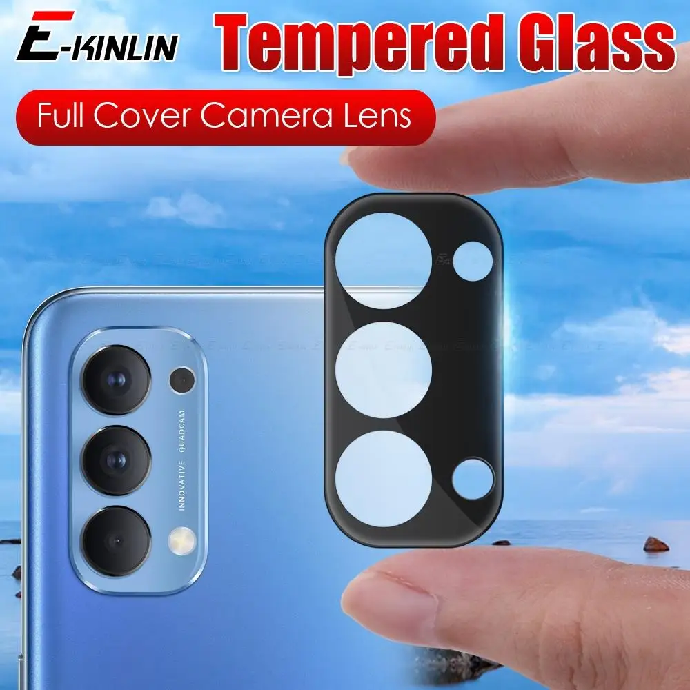 3D Camera Lens For OPPO Reno8 Reno7 Reno6 Reno5 Reno4 F T Z SE Pro Plus Lite Full Cover 3D Screen Protector Tempered Glass Film