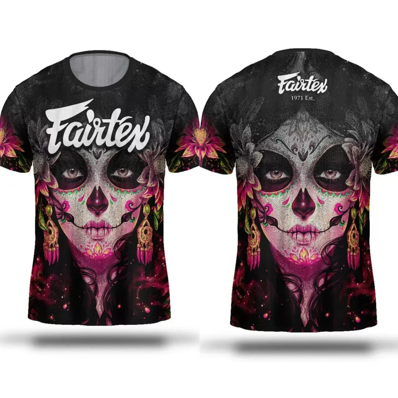 New Summer Quick-Dry Mens T Shirt Fighting Suit Fairtex Printed Sports Comfortable and Breathable