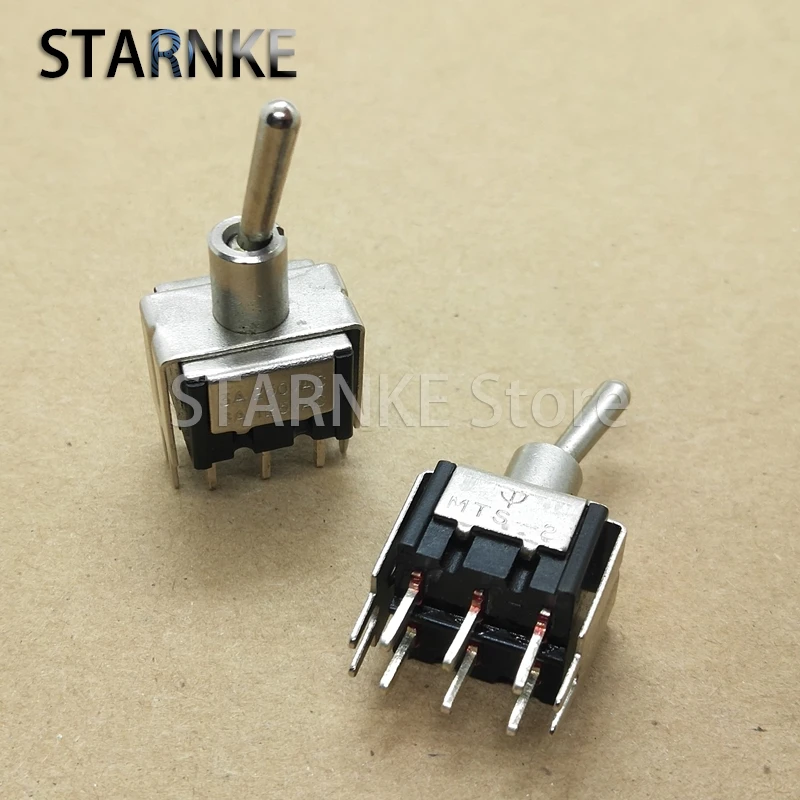 3PCS New Original MTS-2 Toggle Switch 6Pins 2 Position 250V 3A Rocker Switch Power Switch