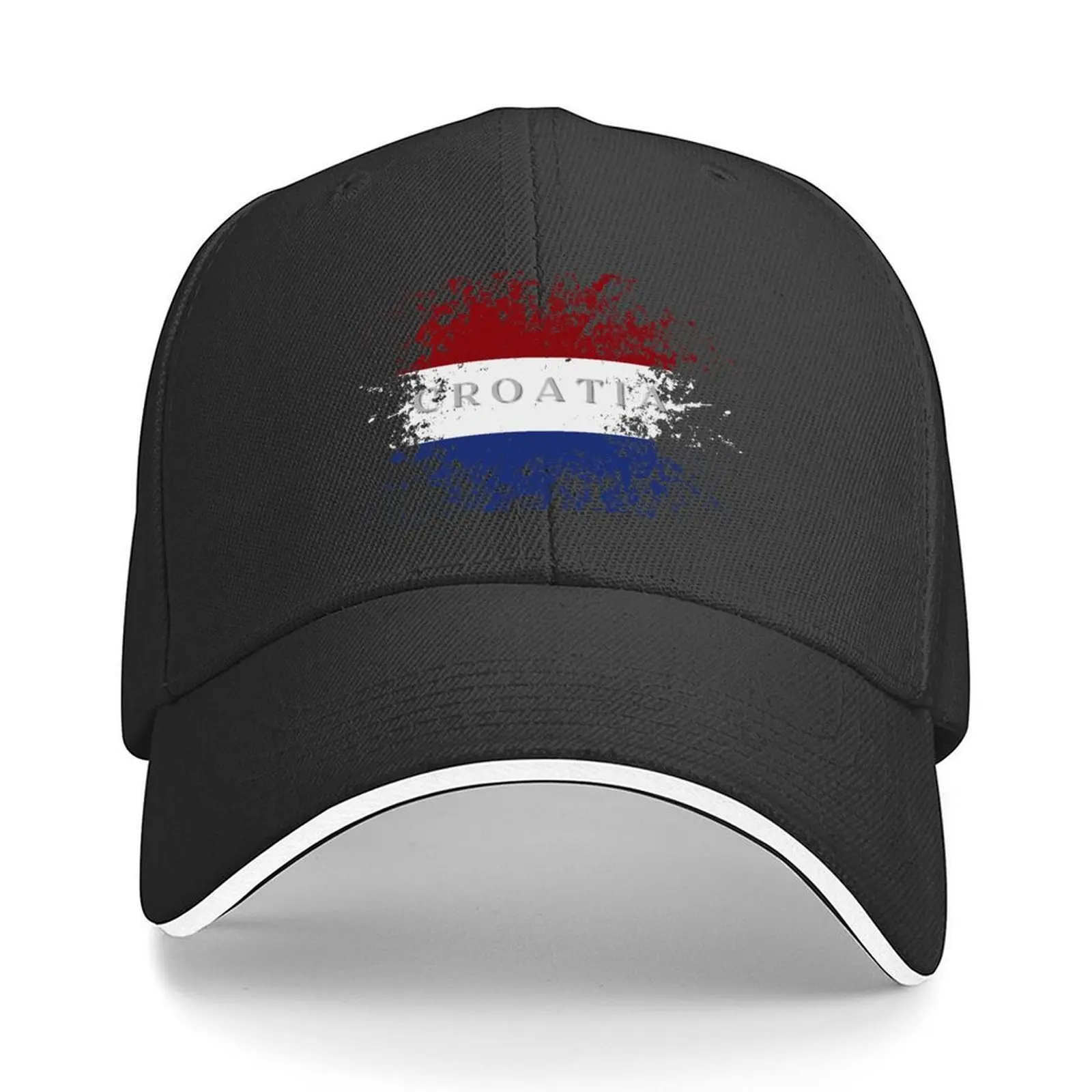 

Croatia vintage grunge flag Baseball Cap hard hat Beach Bag Sun Hat For Children Golf Hat Man Golf Women Men's