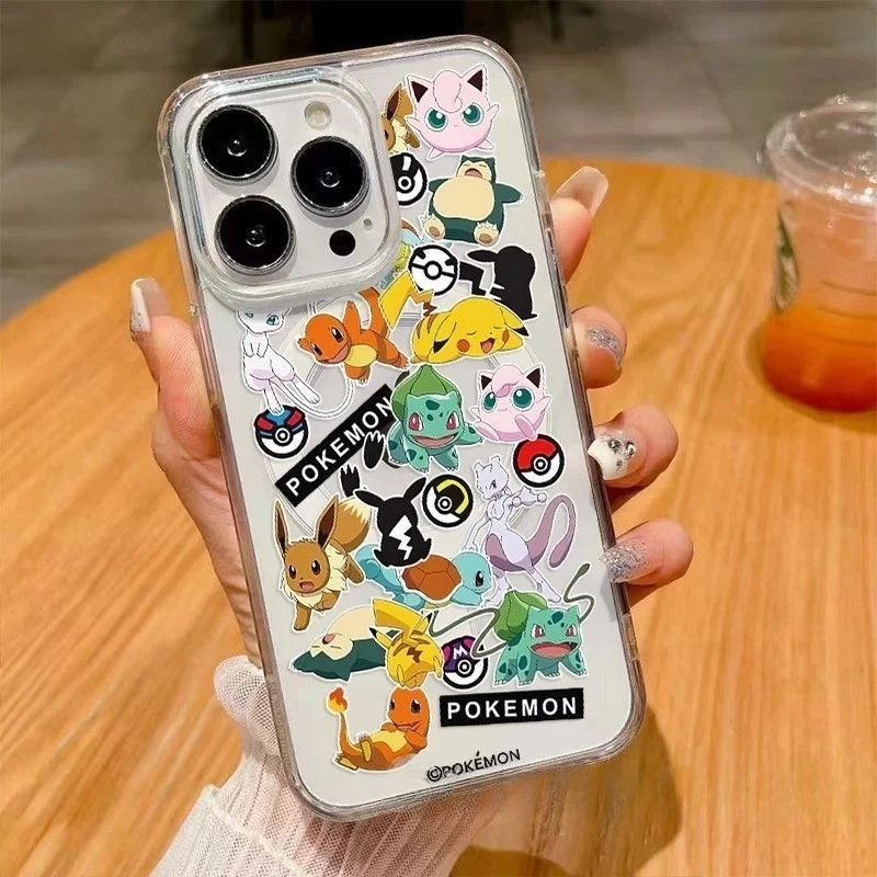 Cute Cute P-Pokemon Psyduck Togepi Magsafe Wireless Charge Phone Case For iPhone 11 12 13 14 15 16 Pro Max Plus Magnetic Cover