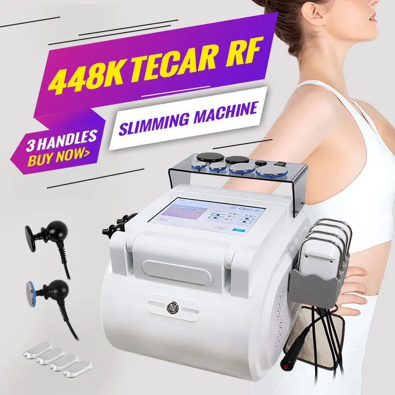 Indiba 448KHz Body Slimming Fat Reduction Device RET CET Tecar Therapy Radiofrequency Wrinkles Removal Body Shaping Machine