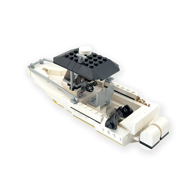 Yacht Moc Building Brick Dexterd Fishing Boat Model Technology Modular Block Gifts Christmas Toy DlY Sets Assembly