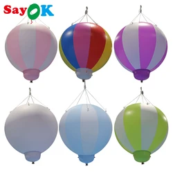 SAYOK-PVC Balão de ar quente com suporte, tiras infláveis, eventos publicitários, decoração de festa de aniversário, 3ft, 5ft