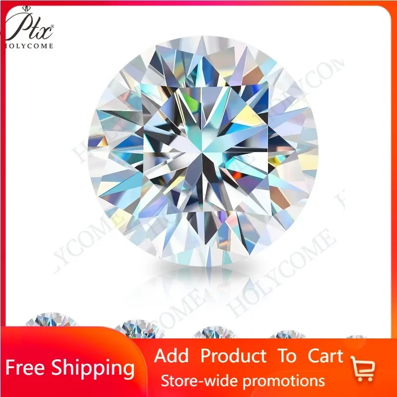 

[ Super White ] Top Wholesale Full Sizes 3.0-20.0MM 8Heart&8Arrow VVS1 GRA Certificated Lab Grown Diamond Moissanite Loose Stone