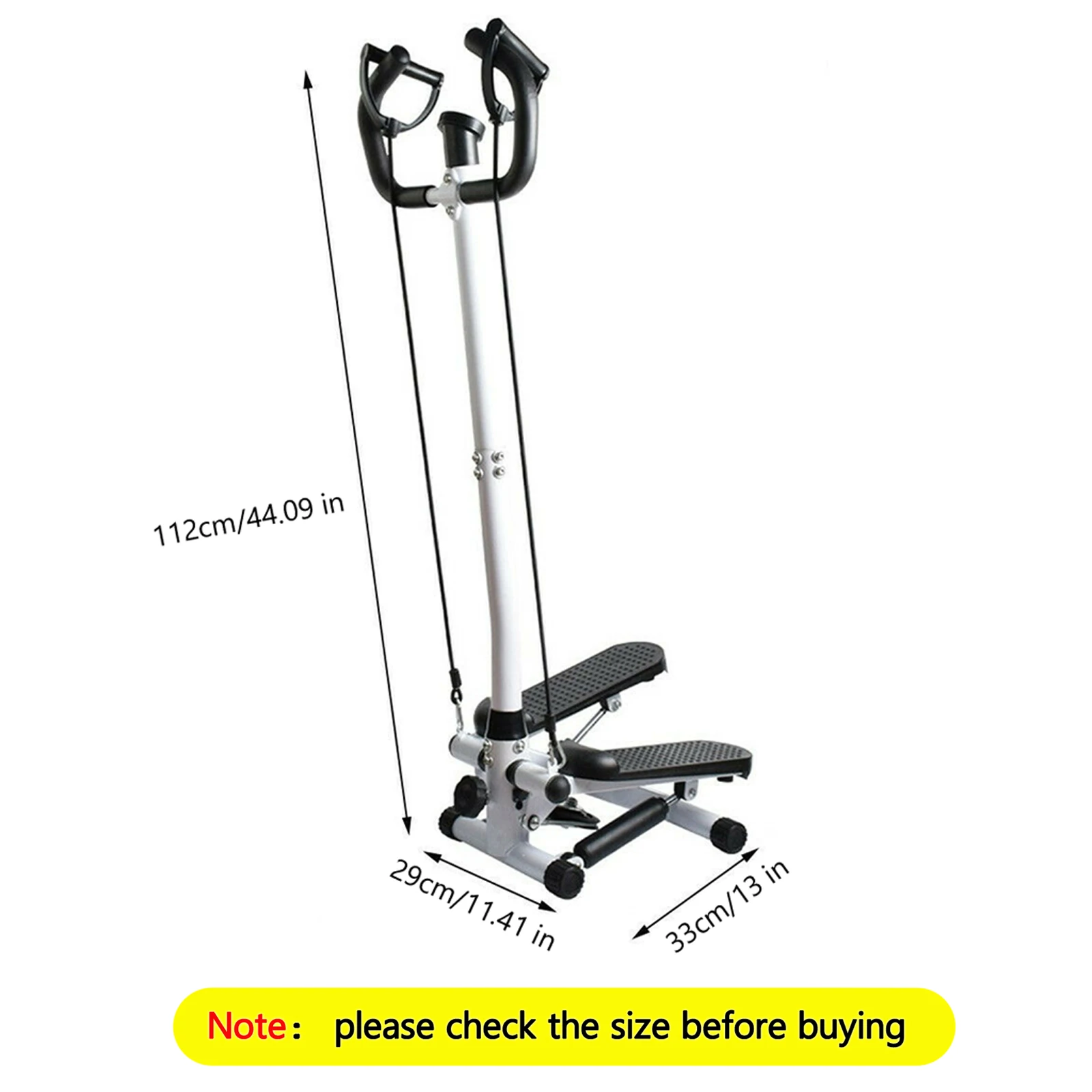 Topteng Fitness Workout Exercise Air Stair Stepper Machine Cardio Equipment + Handle Bar