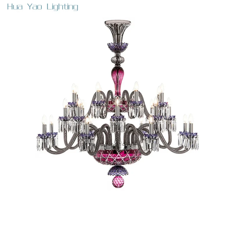 St Louis Big Crystal Chandelier Lighting For Foyer Living Room Gold Hanging Lamp For Hall Lobby Staircase Hanging Light 24 Head