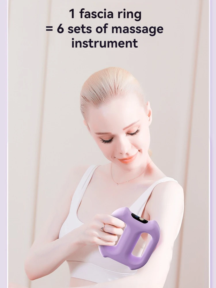 

Fat-Burning Fascia Ring Electric Fascia Gun Vibrating Yoga Ring Deep Tissue Relaxation Massager Suitable for All Body Areas