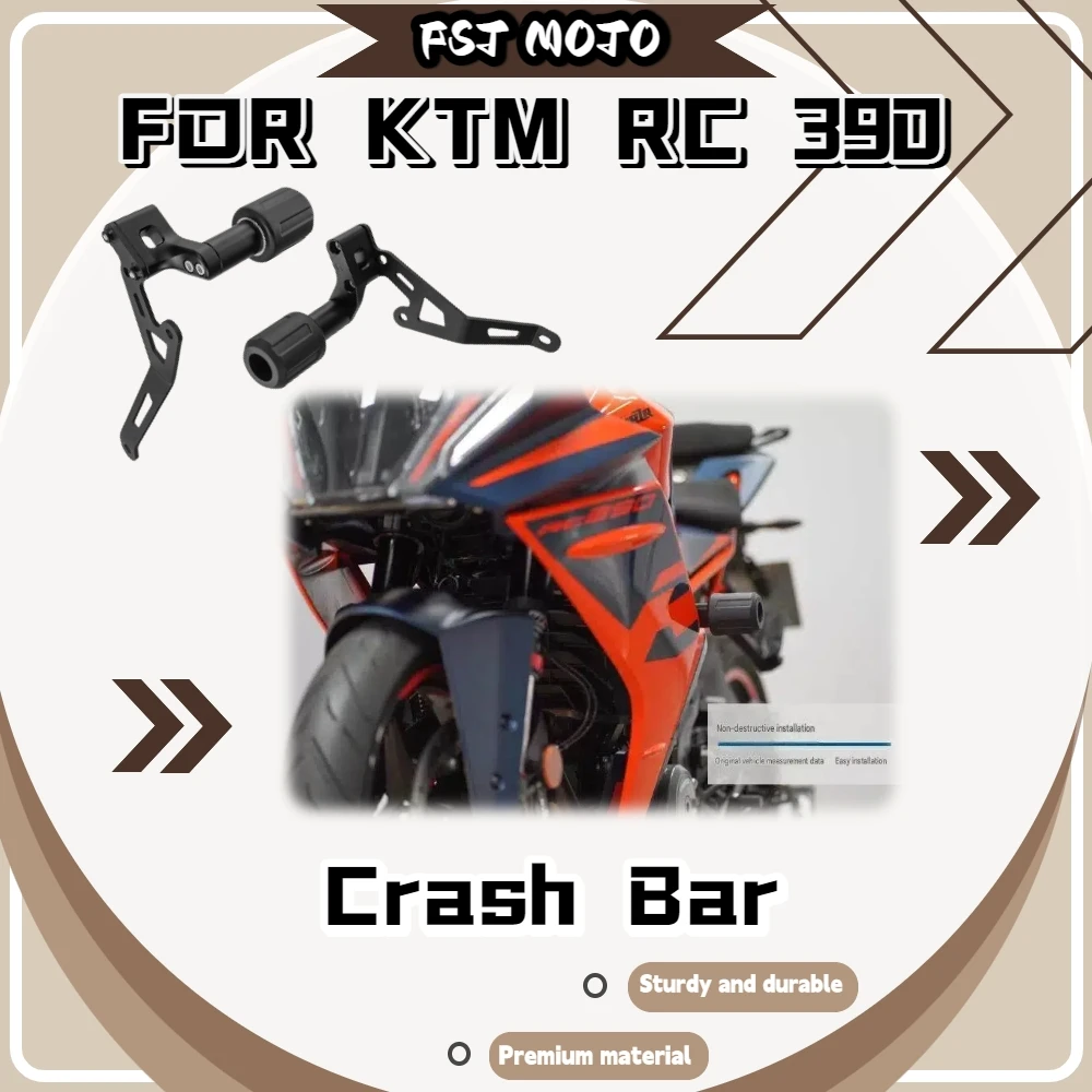 For KTM RC390 New Model Motorcycle Street Racing Anti-Crash Slider Bracket Reinforced Mount Anti-Deformation Engine Guard Set