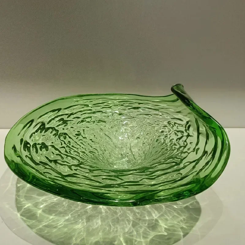 Handmade Glazed Ceramic Fruit Plate Modern Simple Design for Living Room Coffee Table Dried Fruit Snack Storage Bowl Home