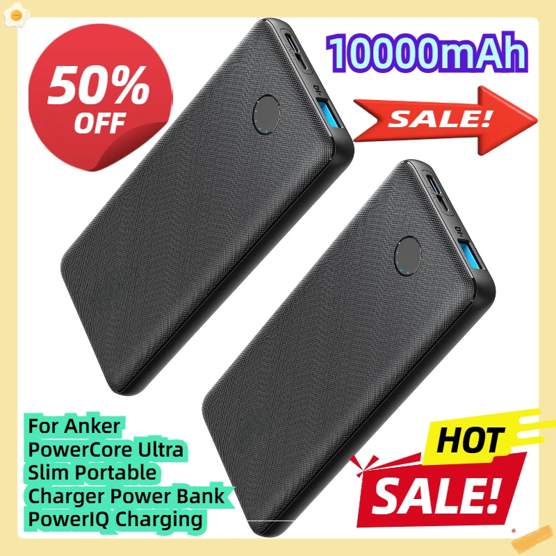 

For Anker PowerCore Ultra Slim Portable Charger 10000mAh Power Bank PowerIQ Charging
