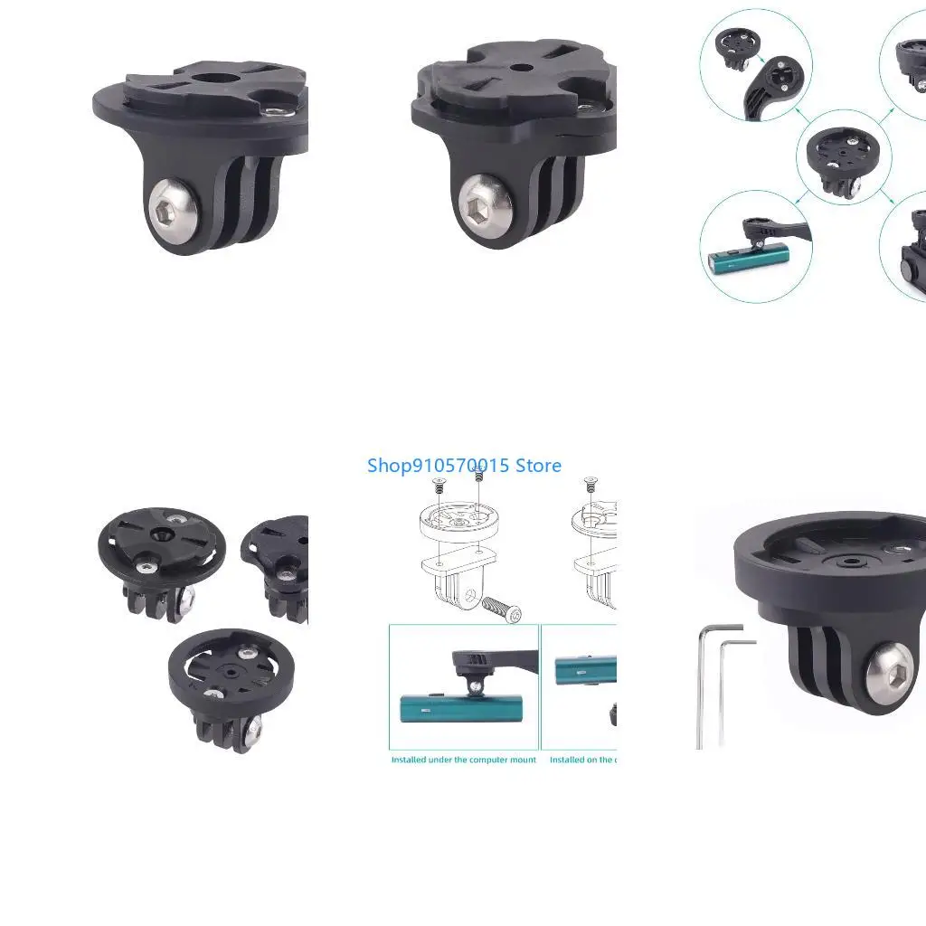 B95C Bike Computer Holder Base Bike Camera Mount Holder Bracket Adapter Bike Camera Light Mount for Action Camera