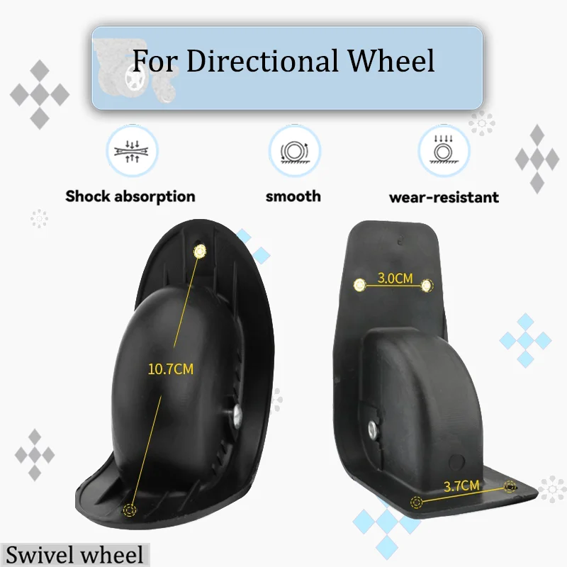 

For Directional Wheels Replace fixed Wheels on Suitcases Linear Motion Castors Durable Front Suitcase Wheel Assemblies
