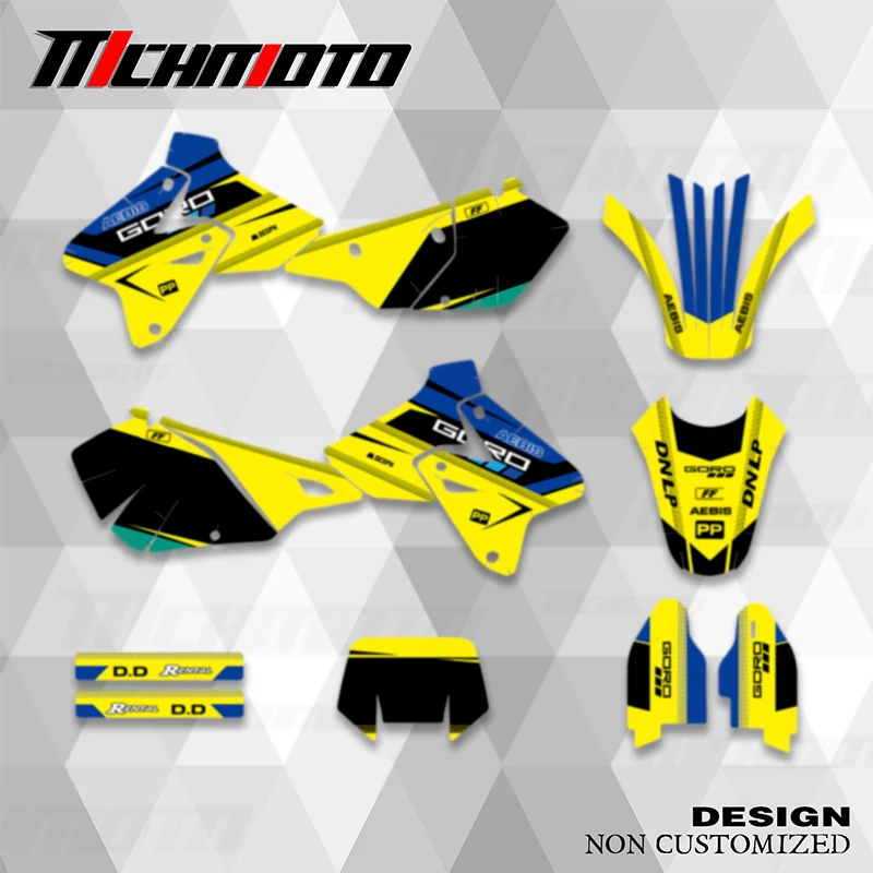 MCHMFG Full Graphics Backgrounds Decals Stickers Kits For SUZUKI DRZ400 SM S E DRZ 400 SM S E 2000-2020