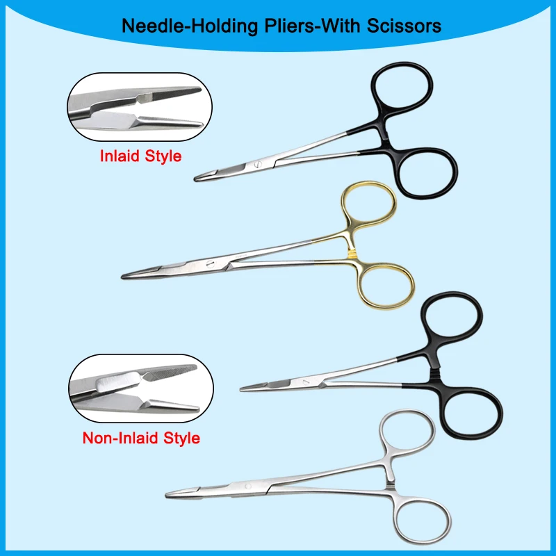 

1pcs Multifunctional Needle Holder with Scissors Reusable Needle Holding Forceps Orthopedic Pet Surgical Instrument