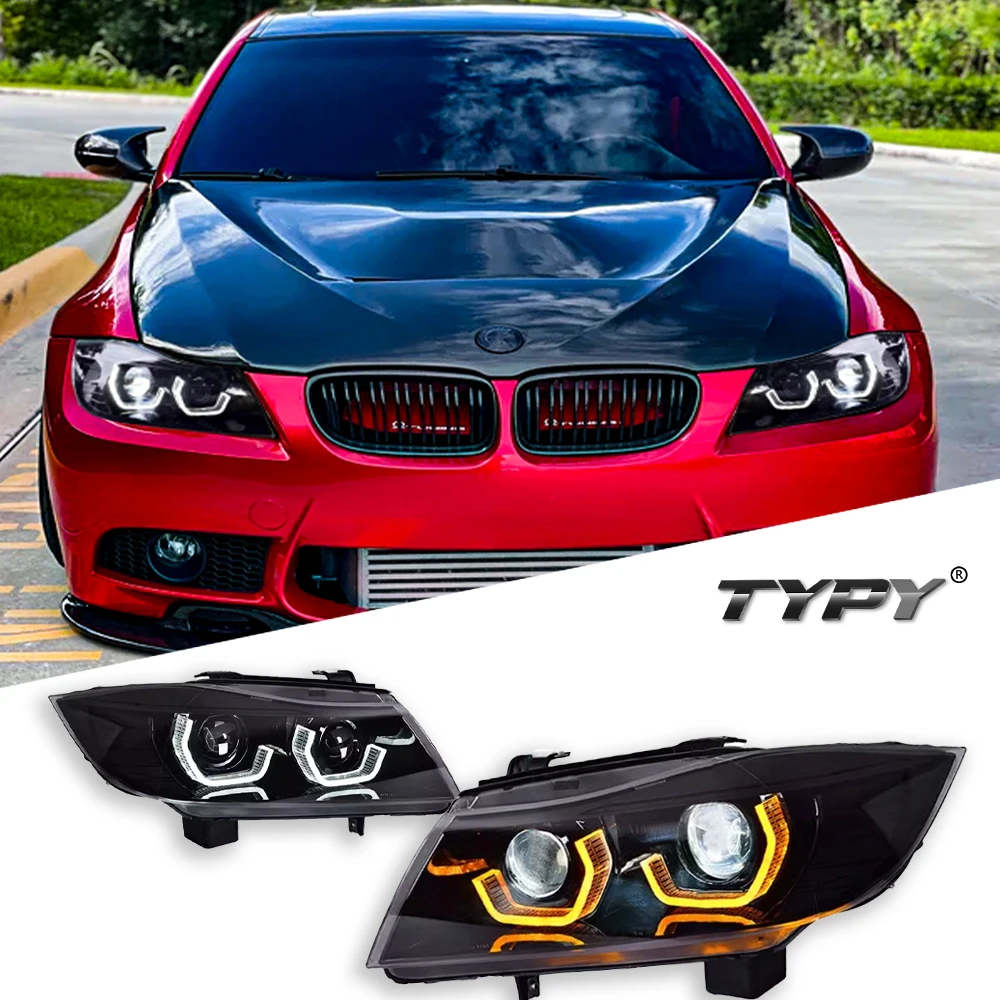 

TYPY Автомобильная фара для BMW 3 серии E90 2005-2012, обновление, модифицированная для нового DRL, динамический указатель поворота, светодиодная фара, автоаксессуары