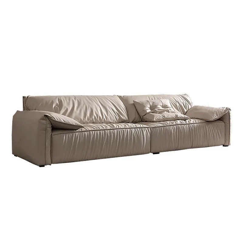 

Elephant ear sofa, Italian minimalist leather sofa