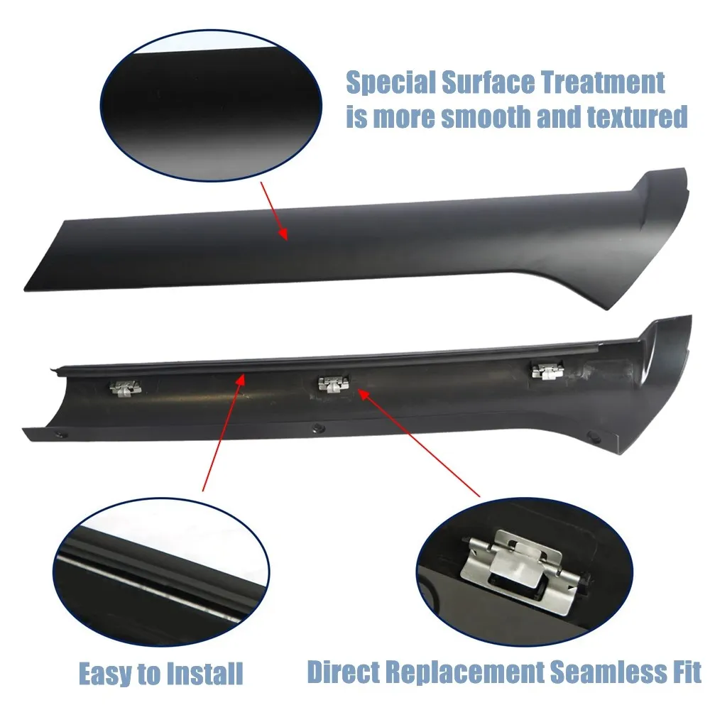 1 زوج الجانب الأيمن والأيسر الزجاج الأمامي الخارجي تقليم عمود صب لاند روفر ديسكفري 2 1999-2004 DCB500070PMA DCB500060PMA