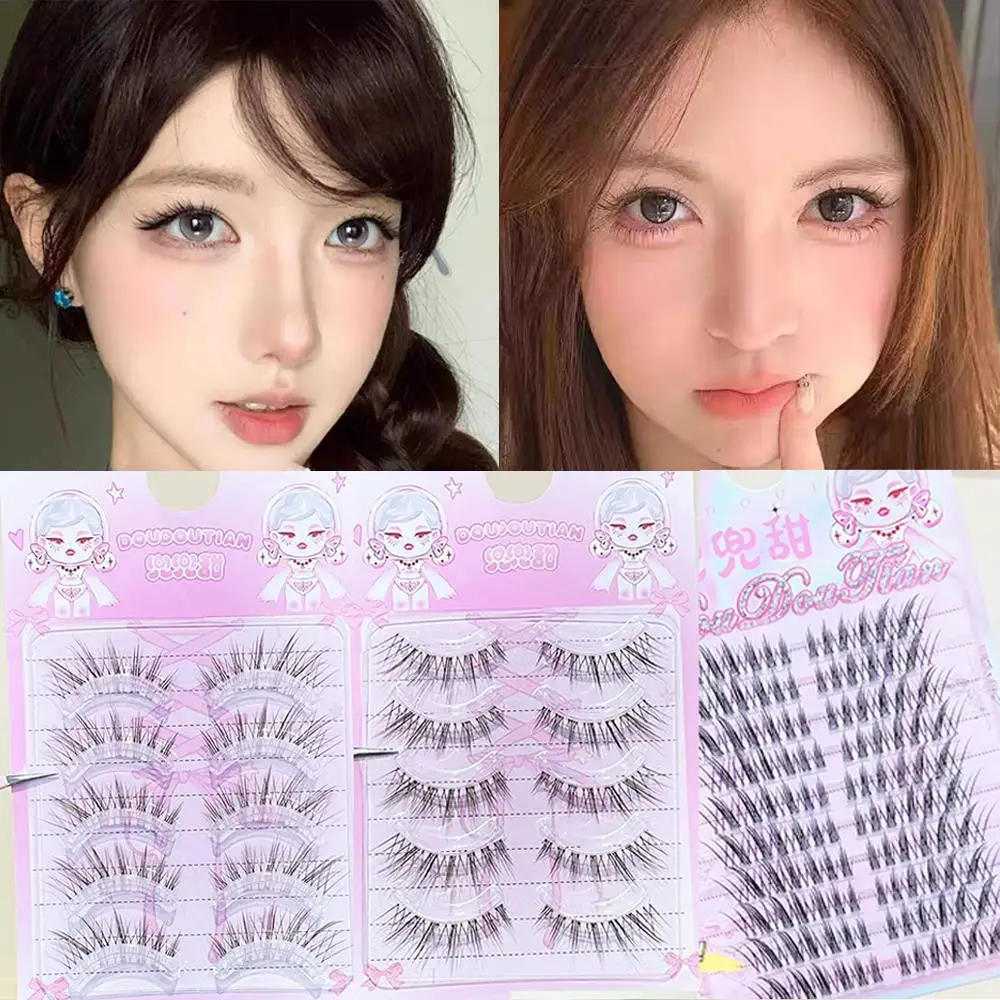 ขนตาปลอมแบบกลุ่ม ขนตาปลอมยาว ต่อขนตา ผมนุ่ม ก้านใส ขนตา เครื่องมือแต่งหน้าทุกวัน ขนตาธรรมชาติ