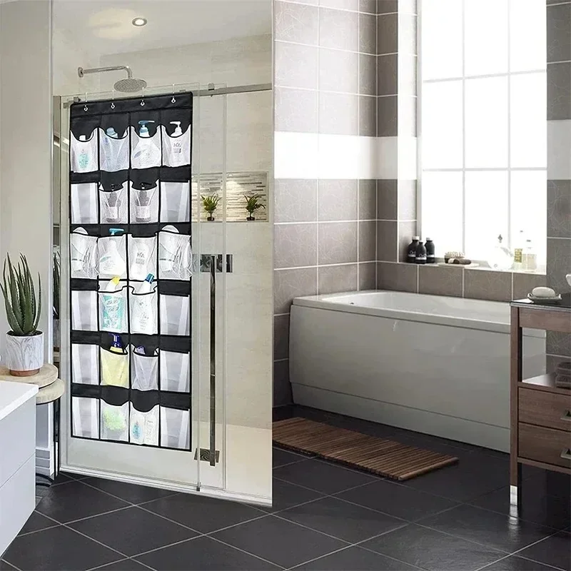 24 جيوب شبكية حقيبة تخزين الأحذية الحائط خلف الباب خزانة الأحذية رف معلق المنظم الفضاء التوقف أشتات الحقيبة العناصر