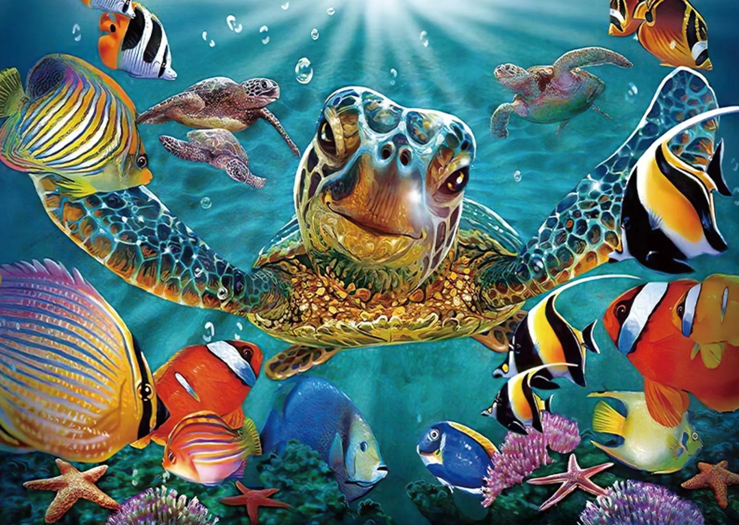 Animal Ocean Giant Turtle 500/1000/1200/2000 PCS Jigsaw Puzzles Family Activity Games for Gameroom Bedroom Gifts Home Decor
