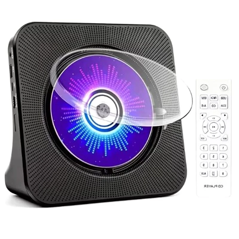 CD Player,Stereo Dual Speakers, FM Radio, Audio Input, MP3 Player, Remote Control, Dual Wireless Receiving Modes EU Plug-Y44A