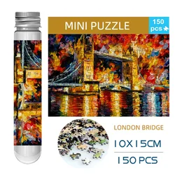150pcs Mini Test Tube Puzzle London Biridge Famous Painting Educational Game Home Decor Festival Gift Educational ToyFamily Game