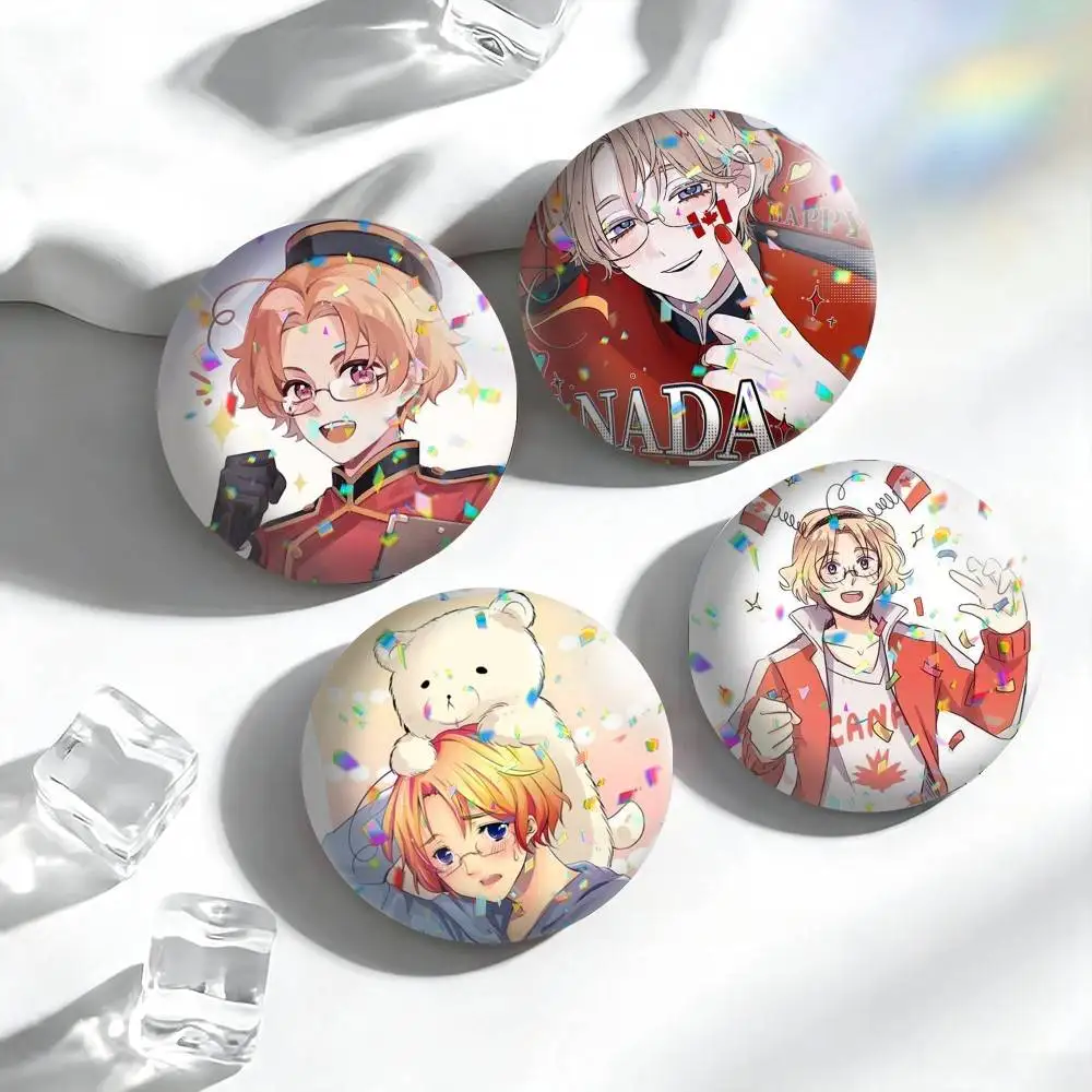 C-Canada H-Hetalia  25mm 32mm 44mm 58mm 75mm Brooches Badges Pins for Accessories Gift