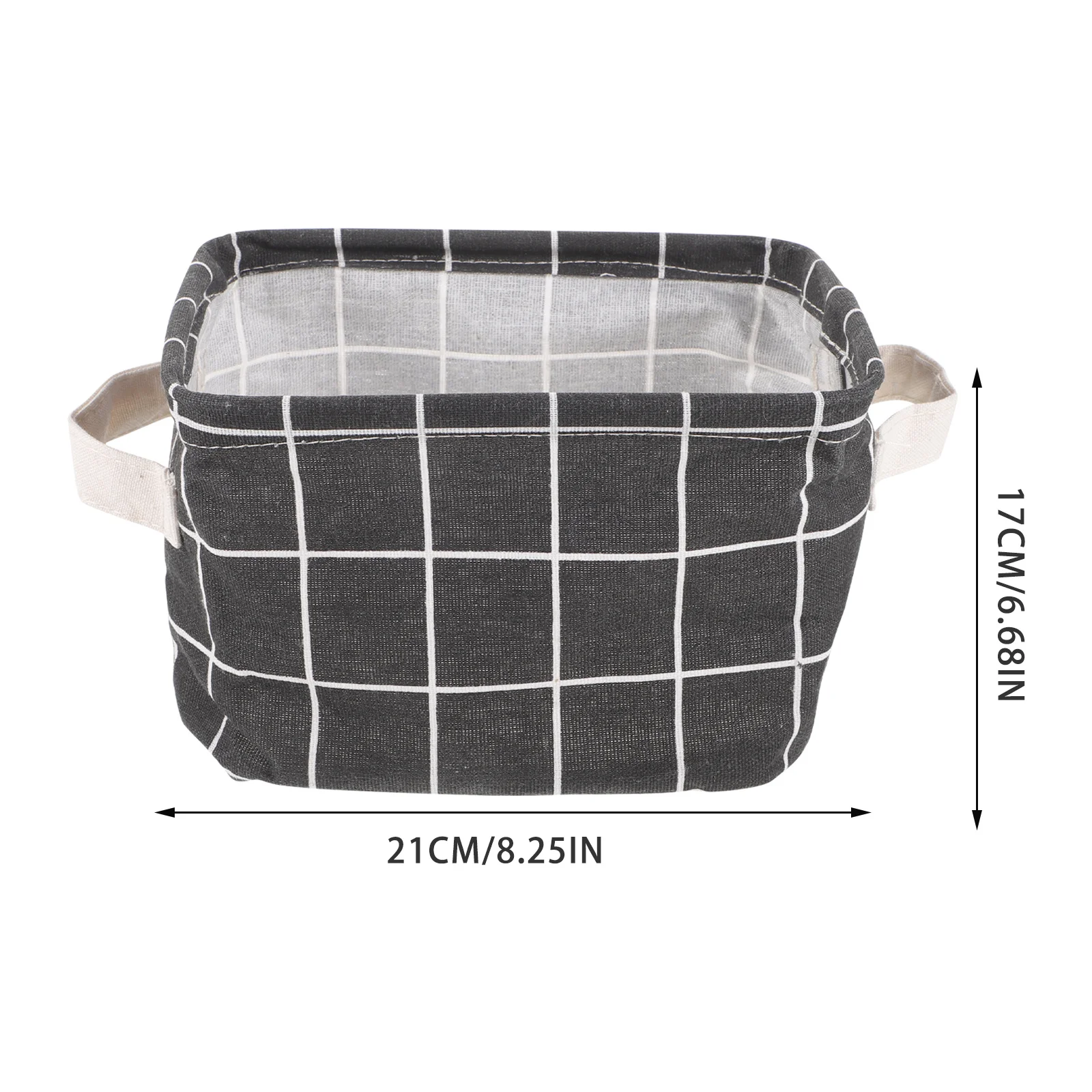 

2Pcs Cotton Linen Sundry Storage Basket with Dual Handles Large Capacity Organizer for Home Office Pet Stuff Cabinet Storage Bin