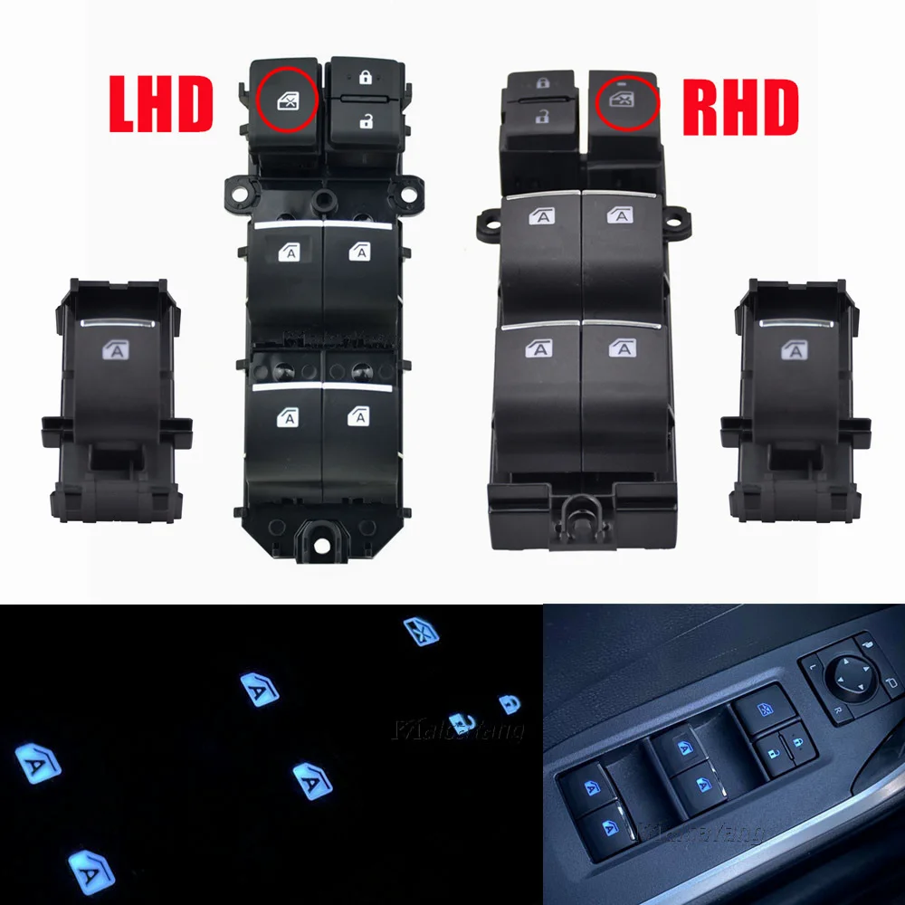 Top Quality Power Window Switch For Toyota RAV4 RAV 4 XA50 2019-2021 Yaris Cross 2022 Lighted LED LHD RHD Driving Backlight