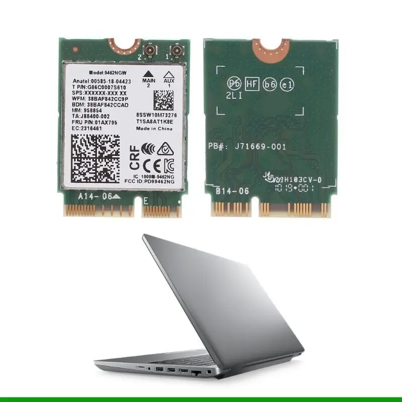 

U55C 2.4GHz 5GHz Wireless NGFF M.2 E Card BT5.0 Dual Band Desktop Card