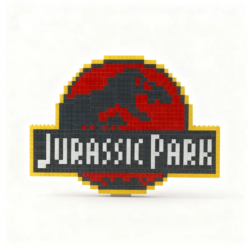 

NEW 283PCS MOC Creative Model Dinosaur Movie Logo Custom Building Blocks Architecture DIY Assembly Display Gift Collectible Set