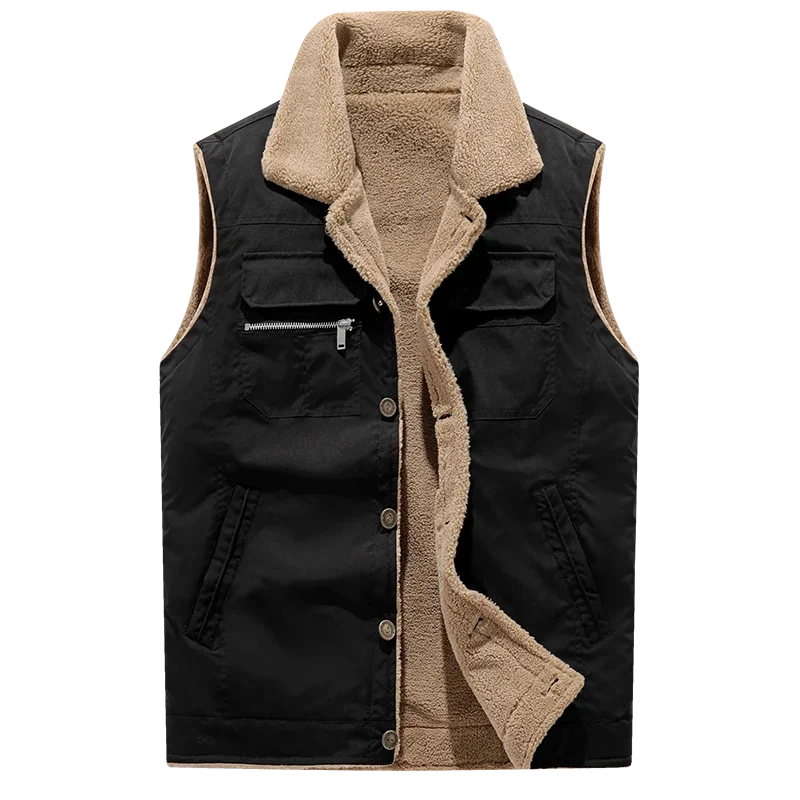 

WaistCoat new Warm Fleece Coats Vest Plus Size 6XL Vests Jacket Men Autumn Winter Fleece Sleeveless Jackets Men Clothing