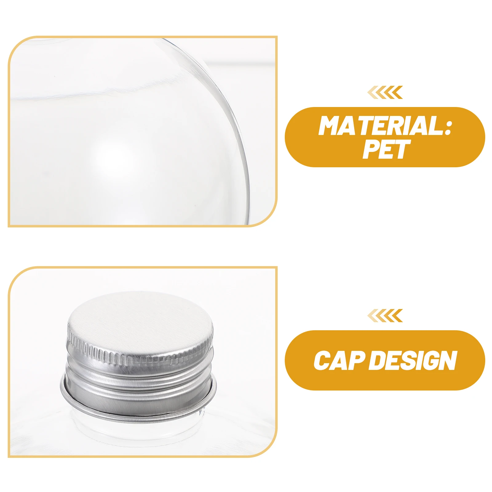 

Clear Round Light Bulb Bottles for Water Juice Drink Container Craft Decor Plastic Storage Smooth Surface Dual Use Christmas