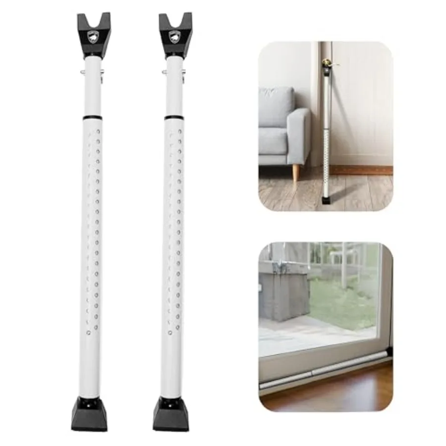 

Sliding Door Security Bar, Door Jammer 2-in-1 Adjustable, Door Stoppers Security 40 Different Adjustments, by