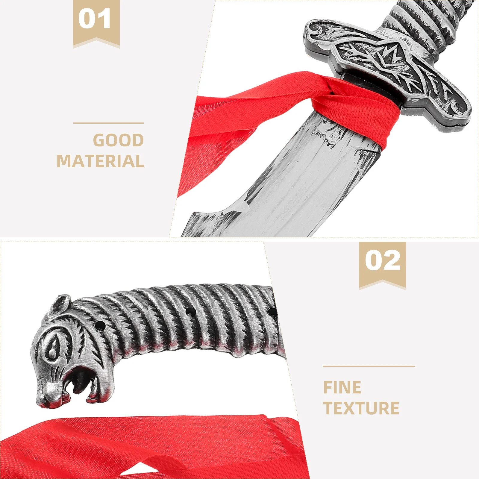 High Detail Crafted Sword Prop for Themed Parties Roman Medieval Knight Pirate Costume Role Play Game Pretend Play Accessories