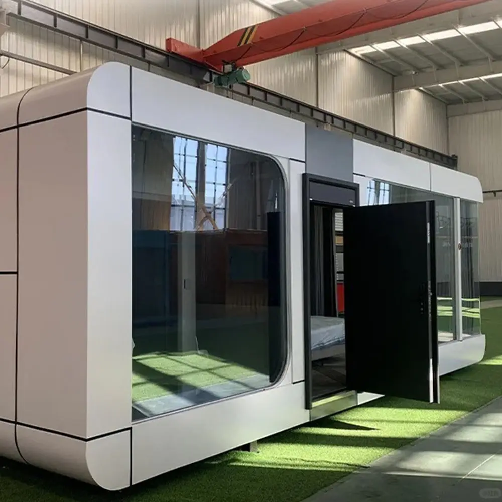 2025 جديد! كابينة حاوية فولاذية جاهزة للهاتف المحمول بطول 20 قدمًا و40 قدمًا مع تصميم كابينة أبل مثالية للمنزل والمكتب الجاهز