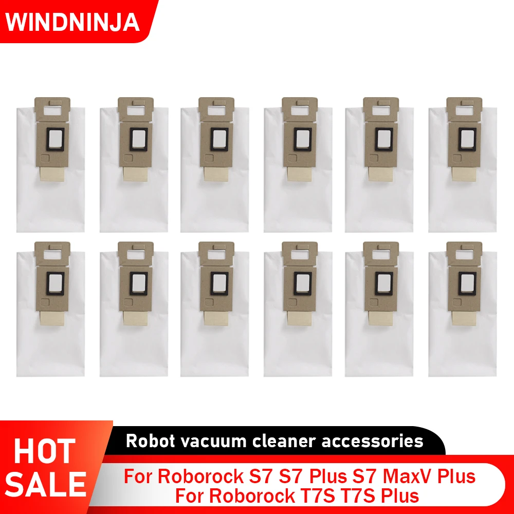 Sac à poussière pour aspirateur Robot Roborock S7 S7 Plus S7 MaxV Plus T7S T7S Plus, pièces détachées, sac jetable de grande capacité, accessoires