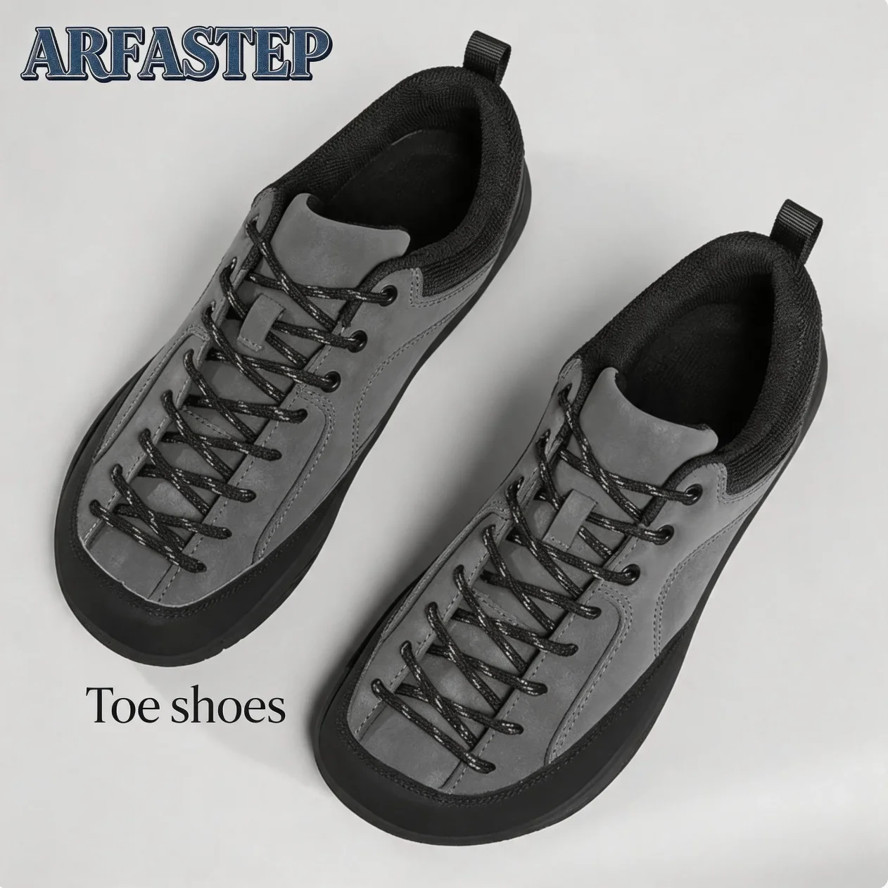 Unisex Barefoot Wide Toe Running Shoes Minimalist Artificial Leather Walking Sneakers Lace Up Lightweight Breathable Shoes