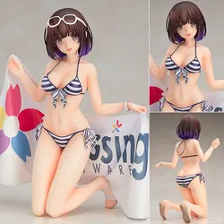 20cm Saekano: How to Raise a Boring Girlfriend Flat Anime Figure Megumi Kato Swimsuit Ver Action Figure Adult Model Doll Toys