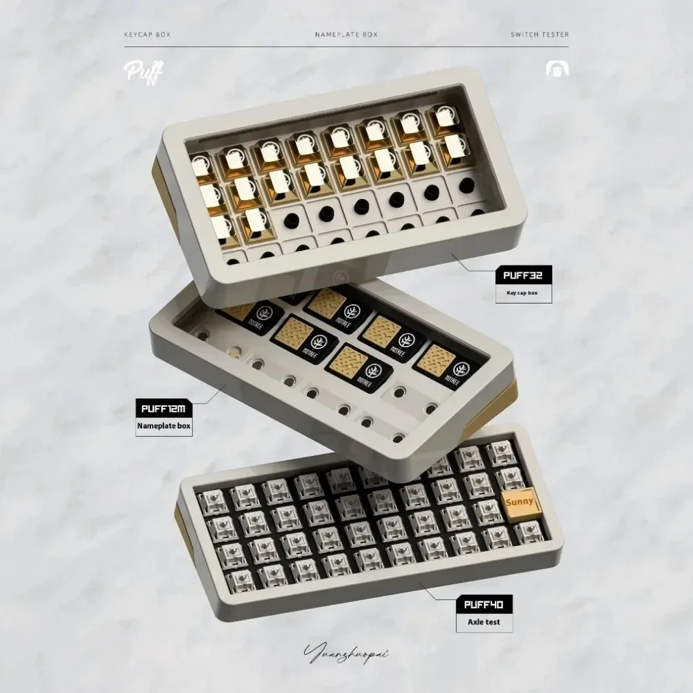 

Puff40 Switch Tester 3D Printing 40 Key Customized Keyboard Model PC Accessories Table Ornaments Keycap Collection Box Gifts