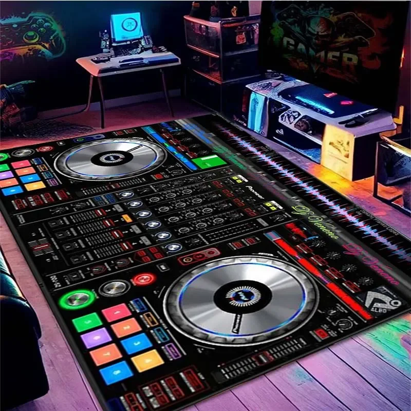 DJ Music Screen Carpet Keyboard Area Rug for Living Room Bedroom Sofa Doormat Kid Play Non-slip Floor Mat Gift Decoration