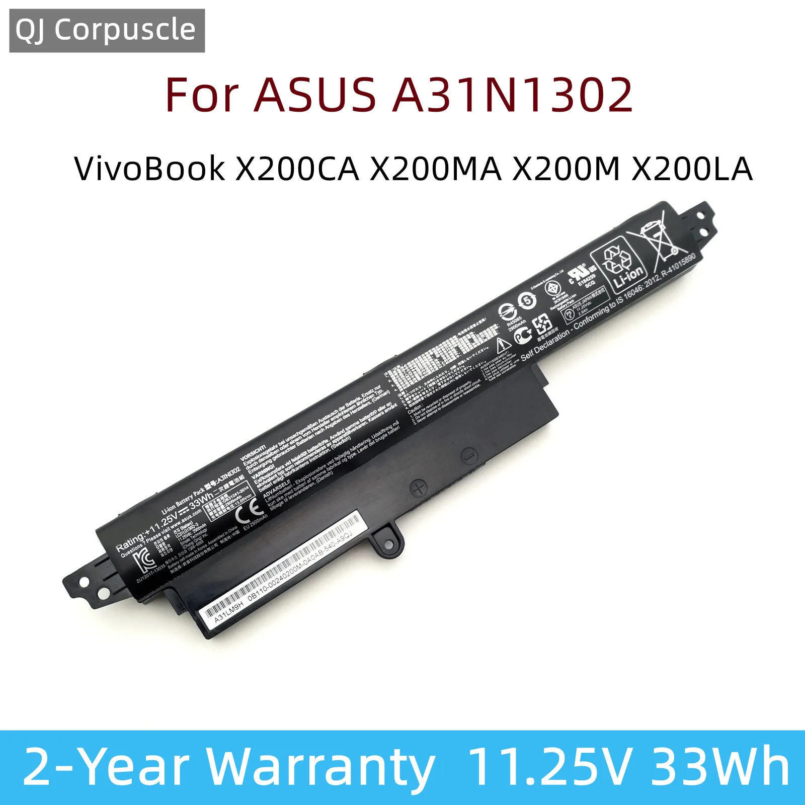 New Original A31N1302 33W Laptop Battery For ASUS VivoBook X200CA X200MA X200M X200LA F200CA X200CA R200CA 11.6