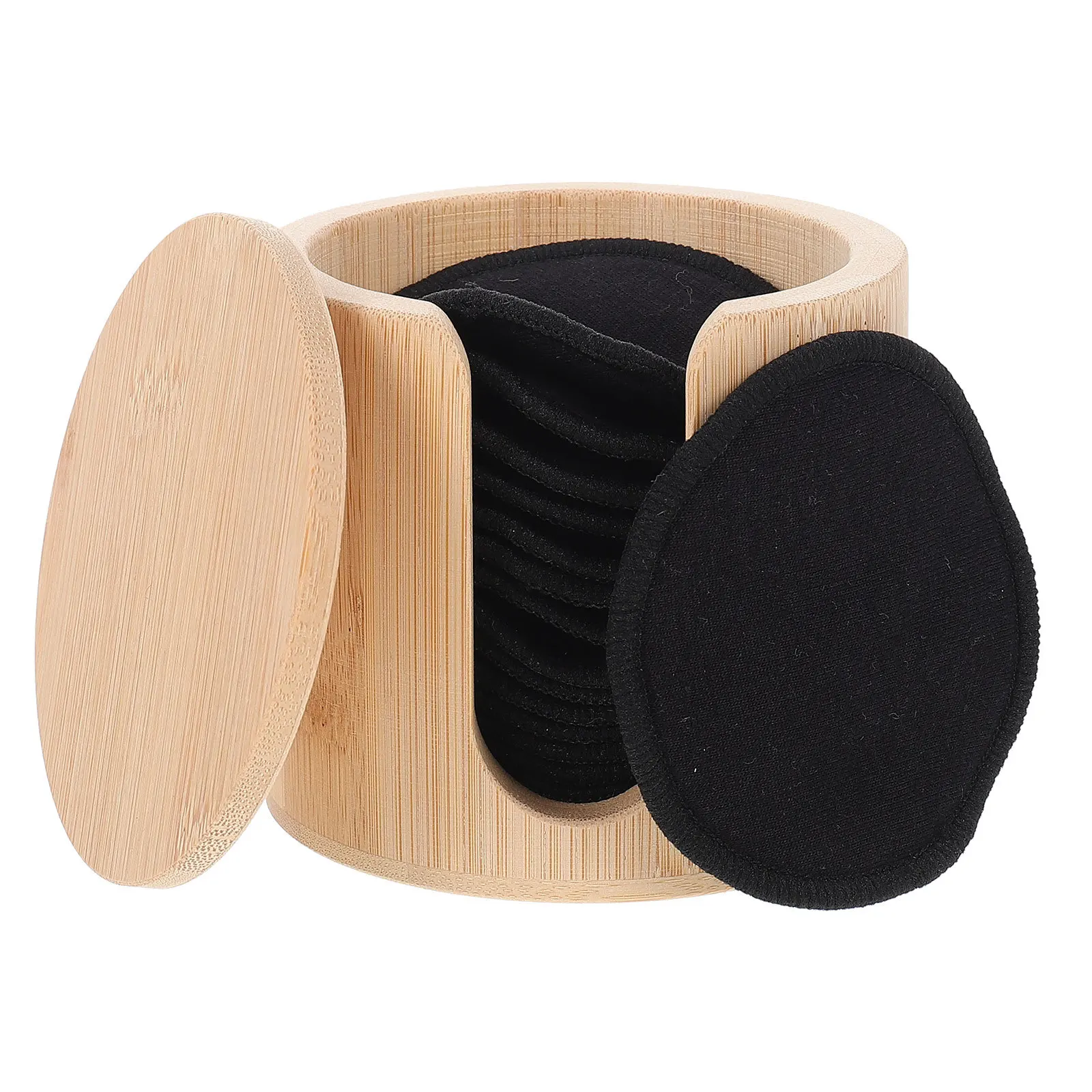 16Pcs Bamboo Fiber Facial Pads Makeup Remover Soft Reusable Washable Face Cleaning Tools Deep Cleaning Pads for Women