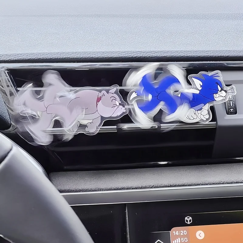 

Tom Cartoon Acrylic Car Air Outlet Decoration Air Conditioning Accessories Jerry Clip Rotatable Toys Cute Children Birthday Gift