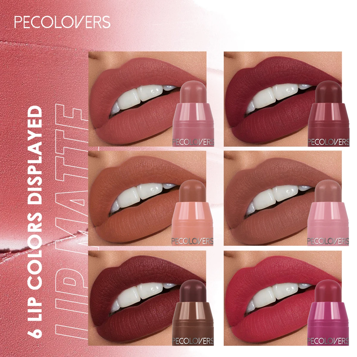 ลิปสติกเนื้อแมท,Long-Lasting Lip Crayon,Hydrating,Moisturizing Lip Liner,กันน้ํา,Lip Stain