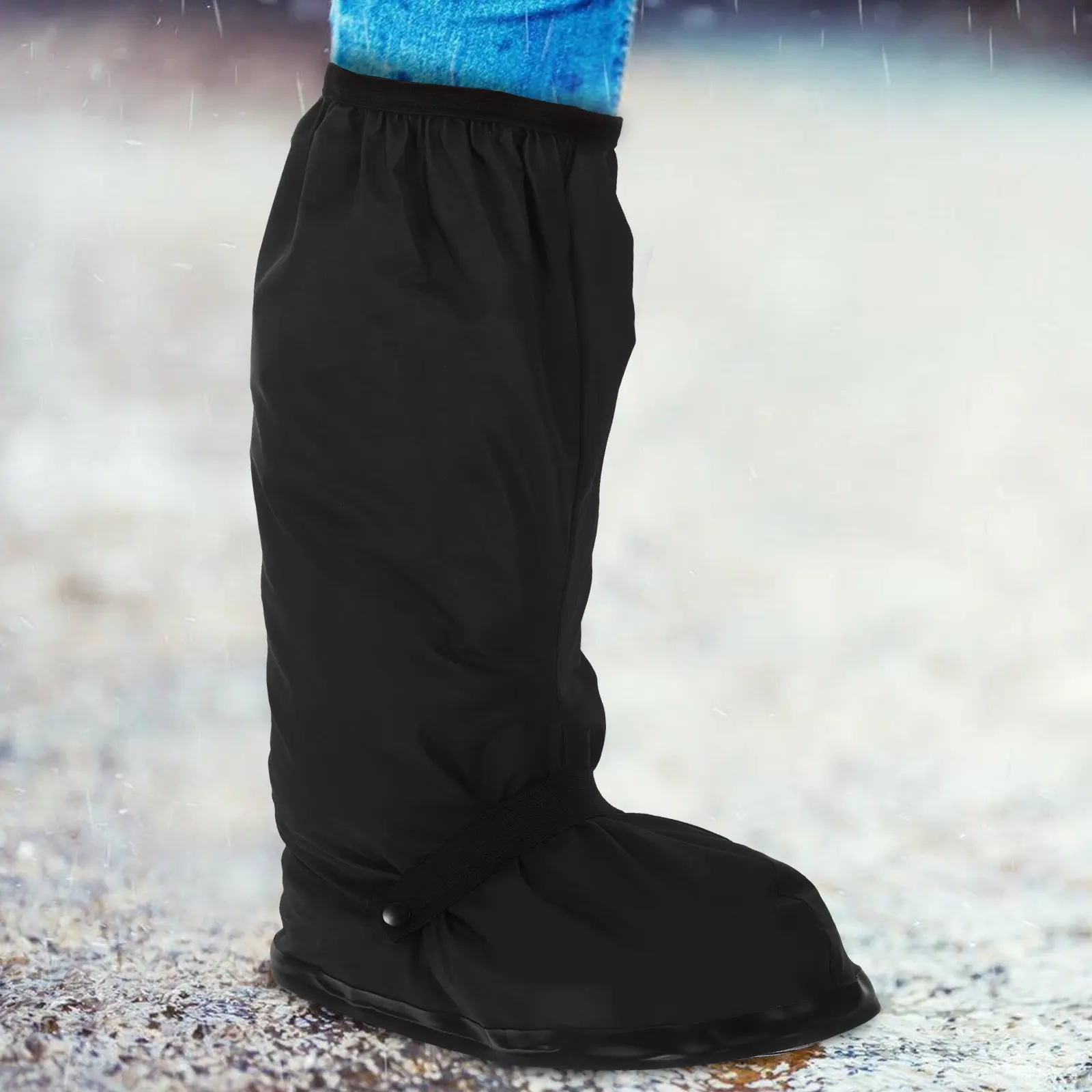 

1Pair High- Shoes Protector Cover PVC Non-Slip Sole Reusable for Sports Outdoor Cycling Camping Boot Protector