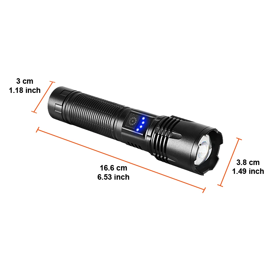 90000lm spotlight handheld t6 led flashlight 18650 rechargeable lumens Powerful High USB C Rechargeable, Super Bright/Large Capacity 10000/ with Lantern/Tripod/Strap,High Power Big Bright 90000LM LED Tactical Flashlight at Ubuy Hong Kong Z251031 90000LM Rechargeable XHP50 LED
