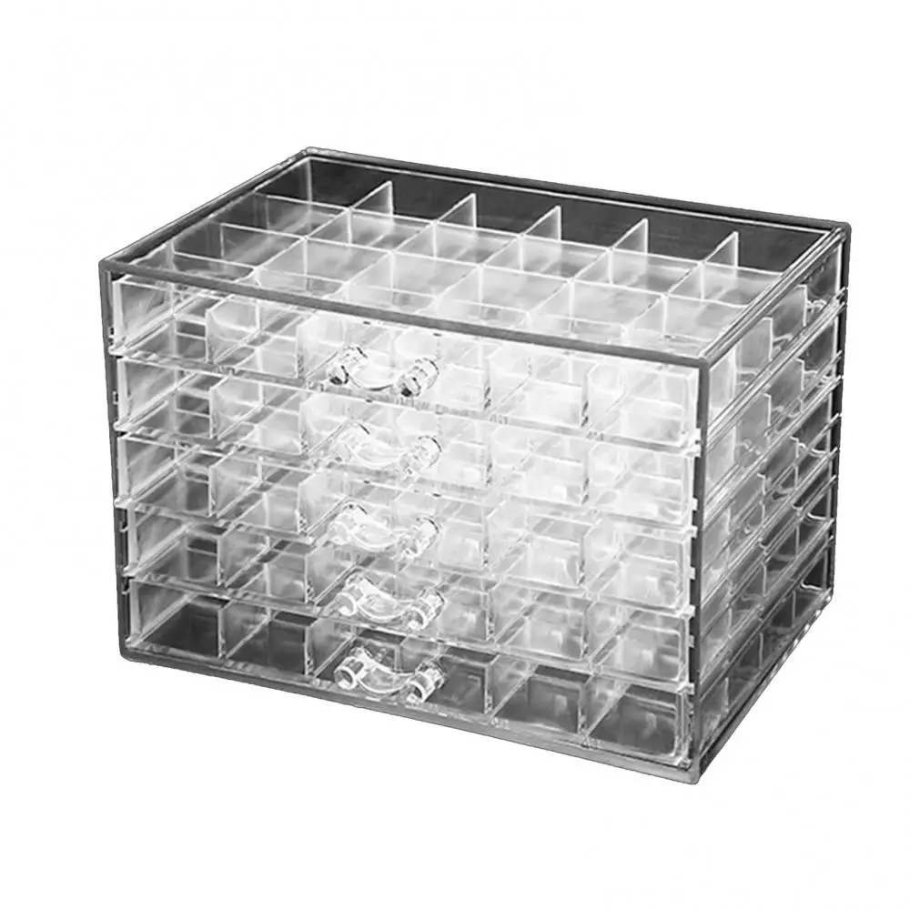 

Organizer Storage Storage Box Transparent 120 Grids Multi-layer Acrylic Nail Polish Display Cosmetic Varnish Stand Holder Manicu