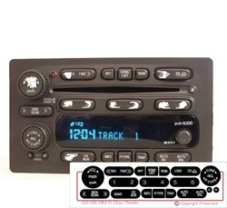 6 Disc Radio Navigation Control Button Repair Decals Sticker Kit Dash for GM Cadillac Isuzu 2002-2006  Car Auto Accessories